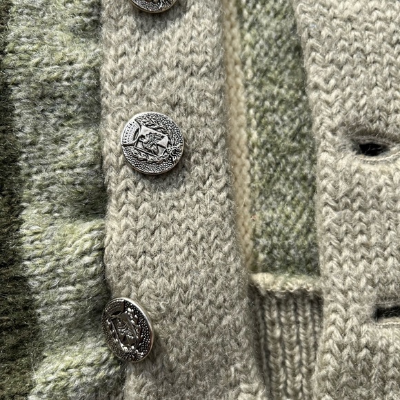 Women's Cardigan Multicolor Striped Button NO SIZE Cottagecore Preppy City Farm - Picture 3 of 11